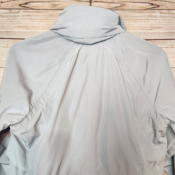 Athleta Drip Drop Rain Jacket Hooded Water-Repellent Long Women's Size XS Gray - Picture 12 of 16